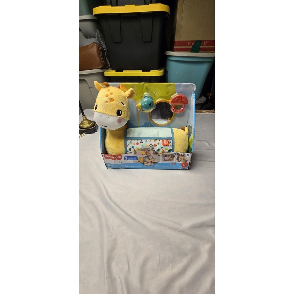 Fisher-Price 3-in-1 Tummy Time Giraffe baby playset in its original packaging